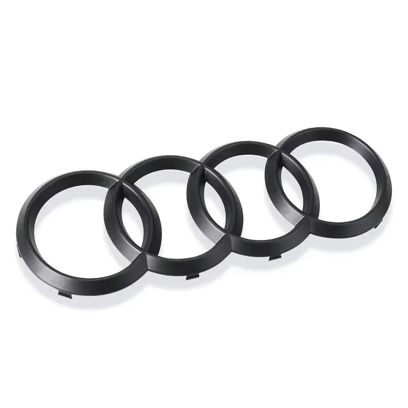 For  A3 A4 A5 A6 A7 Q2 Q3 Q5 Q8 TT ABS Black Hood Front Bonnet Grill Rear Trunk Emblem Logo Badge Sticker Decal 4 Ring Logo